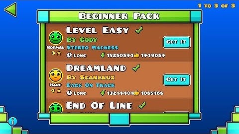 Geometry Dash| Map Packs: Beginner Pack