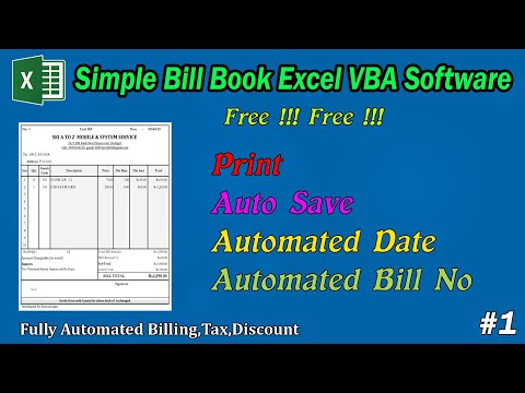 Simple Bill Book VBA Software #1l Print l Atousave l Esevail login