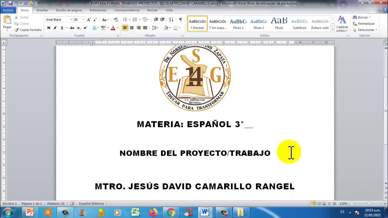 DATOS QUE DEBE LLEVAR UNA PORTADA FORMAL PARA PROYECTOS, TRABAJOS,ENSAYOS  ETC DESDE PRIMARIA A PREPA - thptnganamst.edu.vn