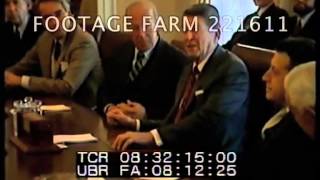 Reagan with Schultz \& Geneva Delegation 221611-04 | Footage Farm