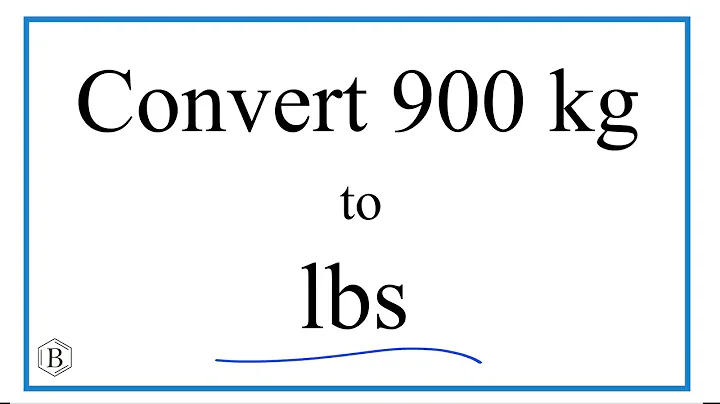 How to Convert 900 Kilograms to Pounds (900kg to lb)
