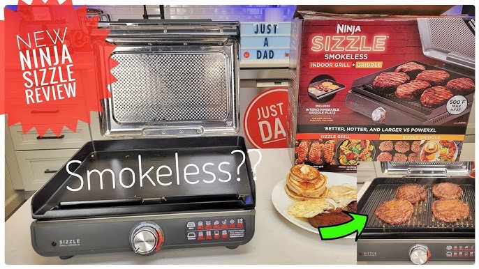 Ninja Sizzle Smokeless Nonstick Indoor Grill Gr101 : Target