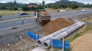 Full Video of the landfill next to the ASEAN Road to make the entrance to the house By Dump Truck.