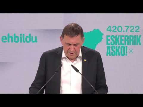 Rueda de prensa de Arnaldo Otegi para valorar los resultados electorales del 21 de abril