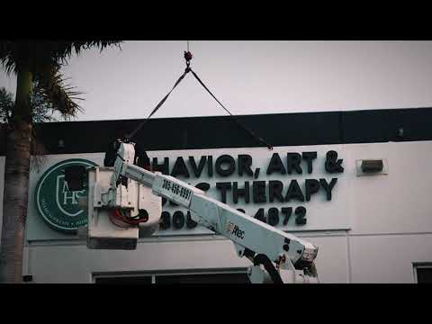 Channel letters on Plate / Sign installation Miami Florida