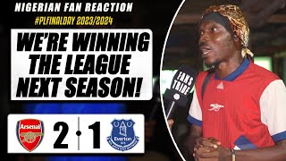 ARSENAL 2-1 EVERTON ( Olu - NIGERIAN FAN REACTION) PREMIER LEAGUE 2023-24 HIGHLIGHT