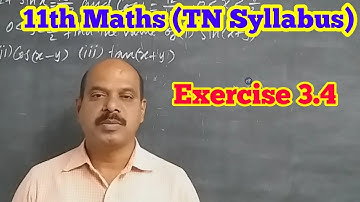 11th Exercise 3.4 Q.No 1 | 11th Maths | TN New Syllabus |