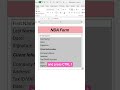 How to format forms in Excel! #excel #spreadsheets #dataformatting