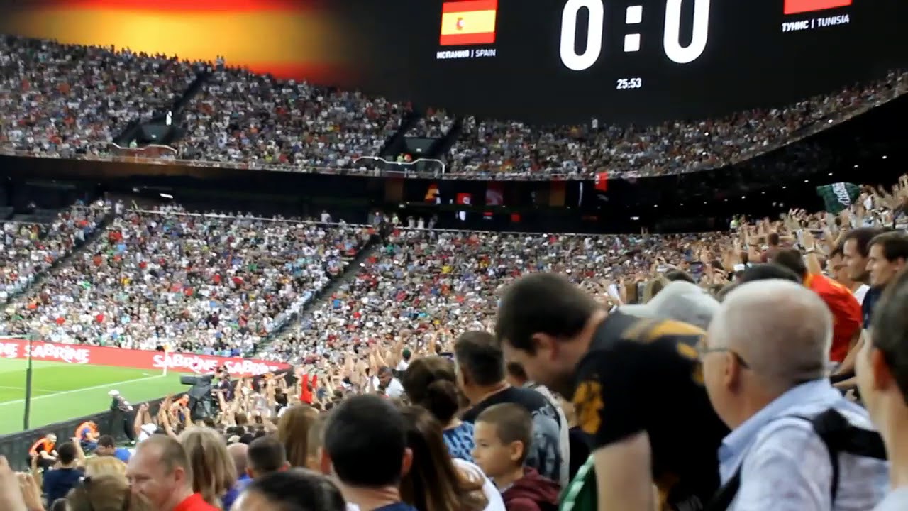 Стадион Краснодар. Волна на матче Тунис - Испания.