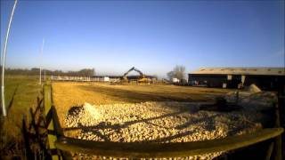 Levelling stone with volvo ec140 rototilt R4 ics and a grading beam