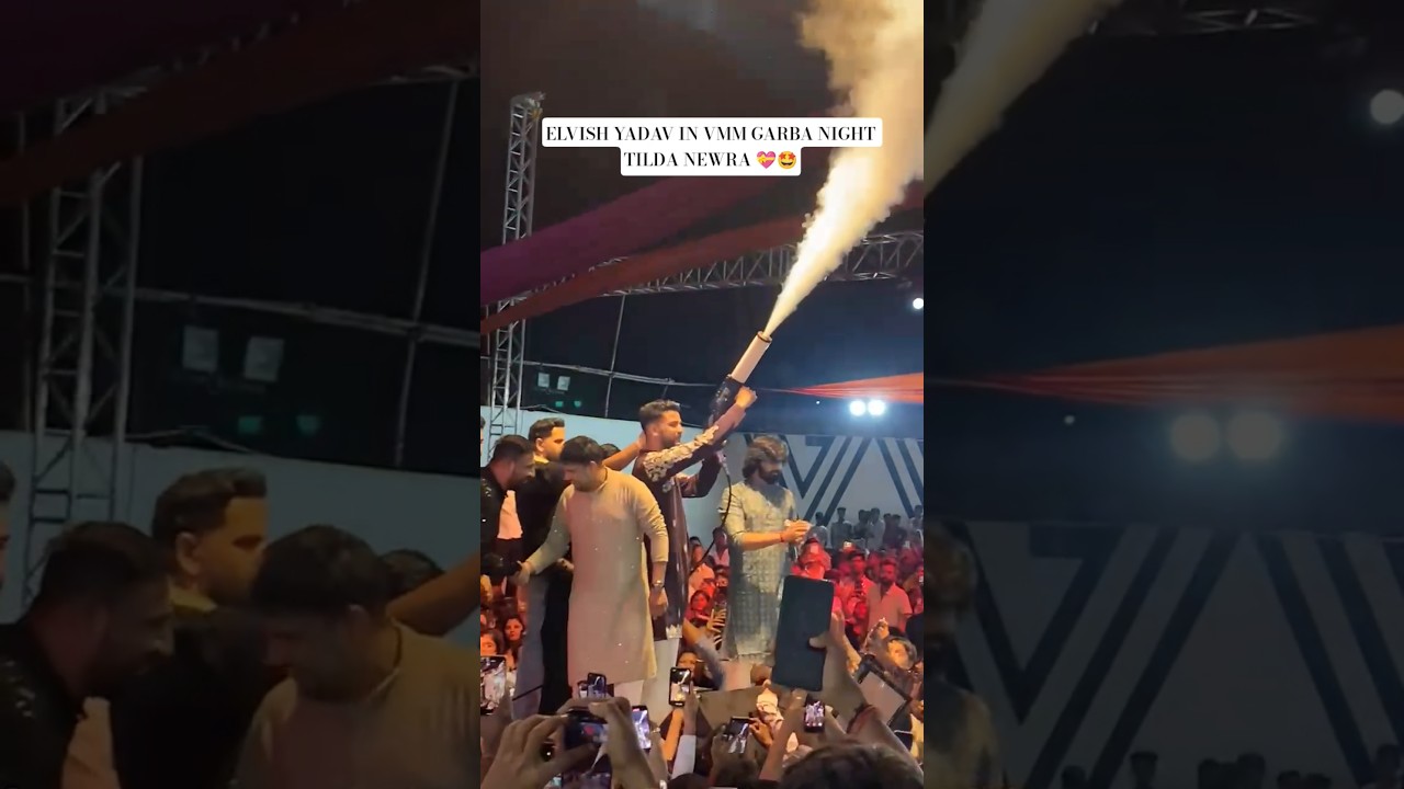 ELVISH YADAV IN VMM GARBA NIGHT TILDA NEWRA 💝🎁💐 