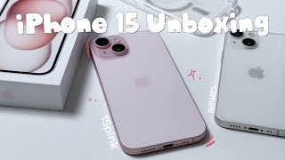 iPhone 15 Pink Unboxing +Accessories💖