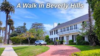 Relaxing Walk In The Beverly Hills Flats Beautiful Mansions And Gardens, Palm Trees And Birdsong