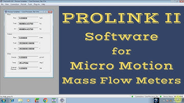 Prolink II Software | Micro Motion Software | Mass Flow Meter | Core Processor Configuration |