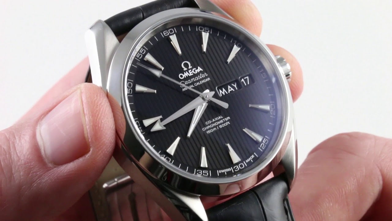 omega annual calendar aqua terra