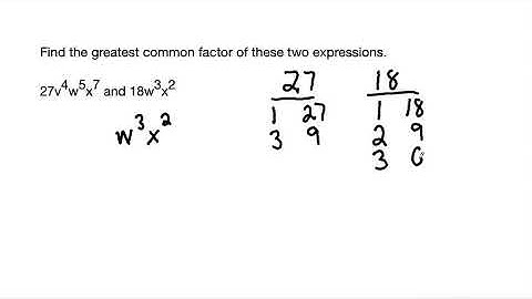 Find the greatest common factor of two expressions calculator