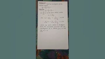 PROBLEM OF INFINITE SERIES BURDWAN UNIVERSITY QUESTION-2009