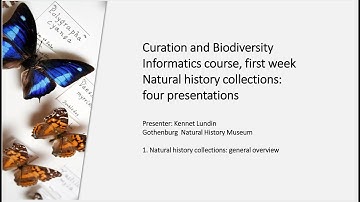Curation and Biodiversity Informatics course - presentation 1