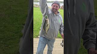 Great fishing adventures on our new dock and he caught a big one 😀