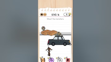 Brain Test 2🔥 : WALKTHROUGH LEVEL 16   Monster Hunter Joe #shorts @ghostgamers2001