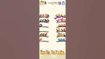 Bird sort color game level 1422 #games #leveldesign #playgaming #colorgame game romantic