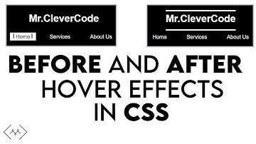 Create a Navigation Bar Using Before & After in CSS 🔥 | Mr.CleverCode