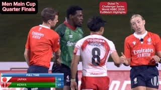 KENYA VS JAPAN MEN MAIN CUP QUARTER FINALS | RUGBY DUBAI 7S | RUGBY HSBC CHALLENGER SERIES 2024