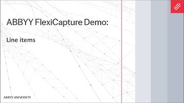 ABBYY FlexiCapture for Invoices Demo: Line Items