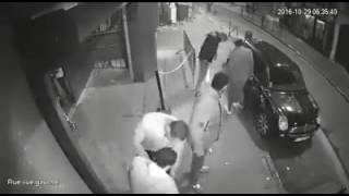 Surveillance camera documented the moment of explosion of electronic cigarette in the pocket !!