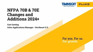 NFPA 70B & 70E Changes and Additions Webinar Presented By Fluke