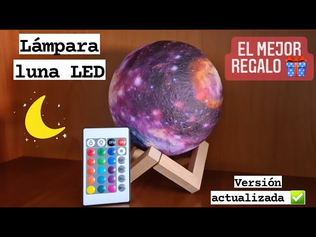 Lámpara de luna 3D, 16 colores, luz de luna con soporte y control remoto y  táctil y USB recargable, el mejor regalo para bebé, niños, amantes