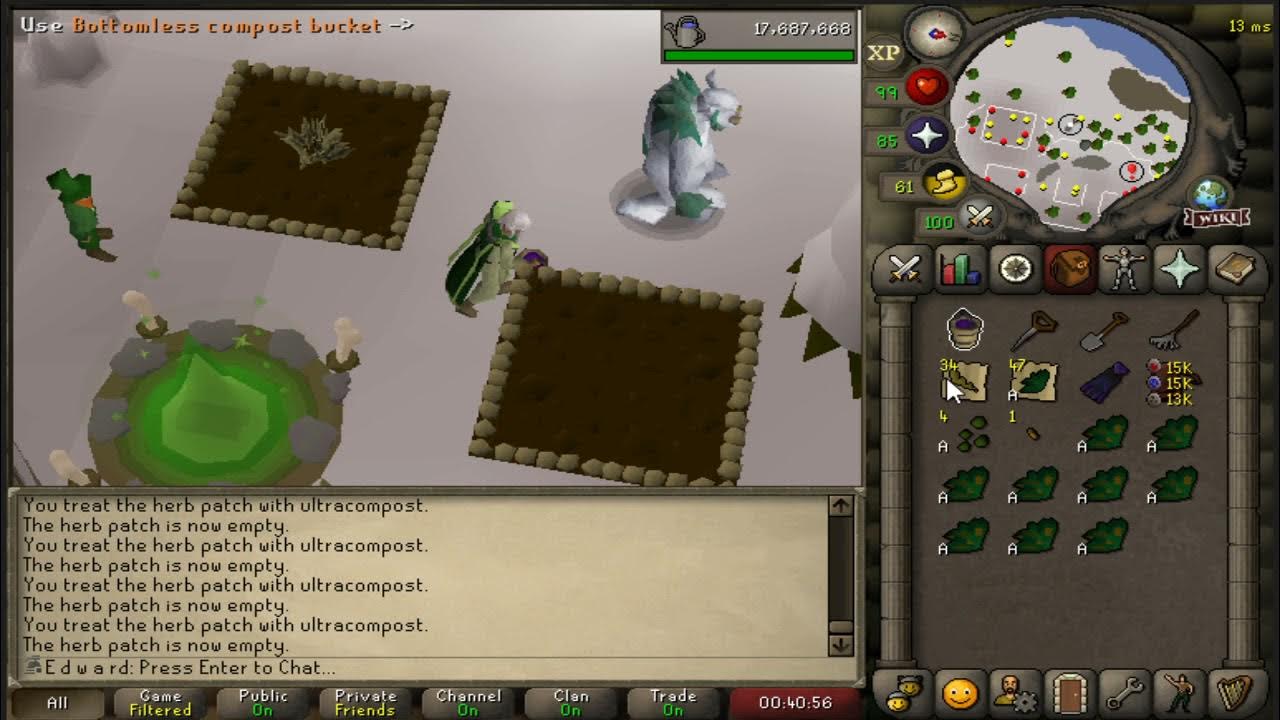 OSRS Ironman 9 Patch Herb+Limp+Bush+Cactus Run YouTube