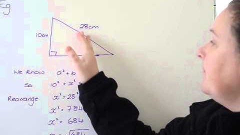 Finding the other side using Pythagoras