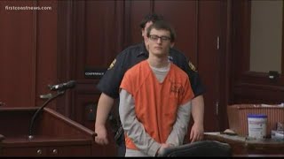 Logan Mott speaks during sentencing hearing for murder of his grandmother