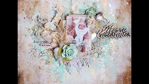 Mixedmedia layout - Scrapbooking Tutorial - "Starlight" by Karolina Bukowska