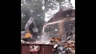 mini wrecking ball takes down house #shorts