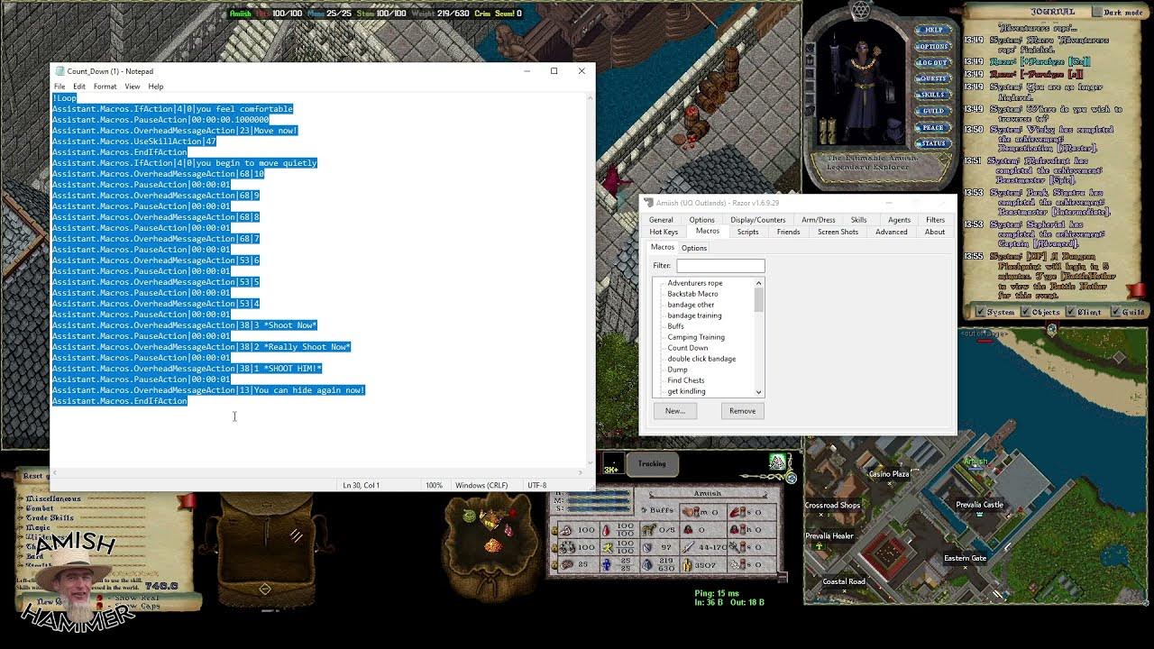 UO Razor How to quickly import a macro YouTube