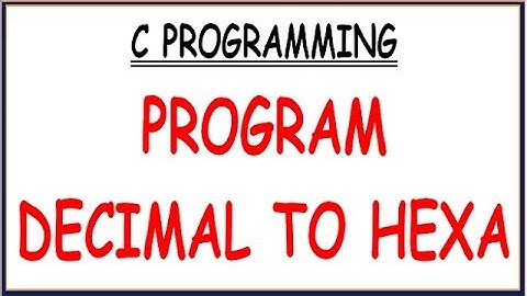 C PROGRAM TO CONVERT FROM DECIMAL TO HEXADECIMAL