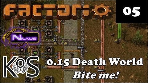 Factorio 0.15 Death World - E05 - Green Circuit and Iron voes