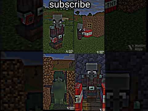 Zombie girl revenge from pillager -minecraft animation meme #shorts