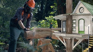 Building A Treehouse Cabin In A Beautiful Forest Alone - Part 3