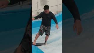 local on the Flowrider at Planet Hollywood Las Vegas surf machine
