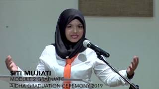 Aidha's Graduation Ceremony 2019 – Siti Mujiati's Speech