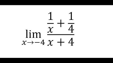 Calculus Help: Find the limits - lim(x→-4) (1/x+1/4)/(x+4) - Common Denominator