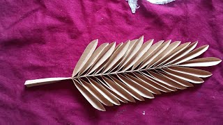 Cardboard Realistic Leaves।Diy Home Decoration Ideas ।Paper Leaves।Arts & Crafts।