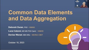 Preparing for AI 1: Common Data Elements and Data Aggregation | NIH ScHARe Think-a-Thon