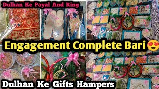 Engagement Ki Complete Bari🥰🥰/Dulhan k liye Shagun/Dulhan K Gifts Payal,Ring, Make-up,Ghunghat n All
