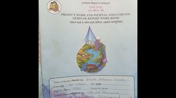 12 th पर्यांवरन project work and journal assignments/ seminar report work book📕