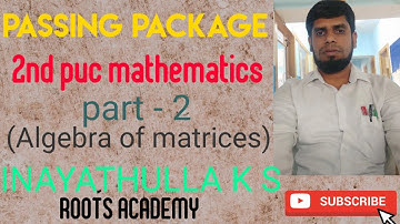 passing package part - 2, 2nd puc mathematics by IKS sir