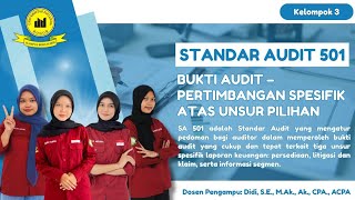 SA 501 | Bukti Audit - Pertimbangan Spesifik Atas Unsur Pilihan